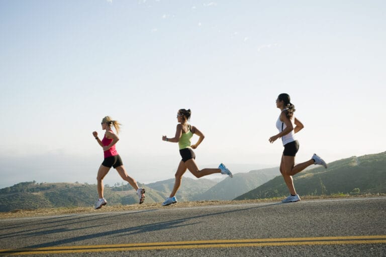 Women running